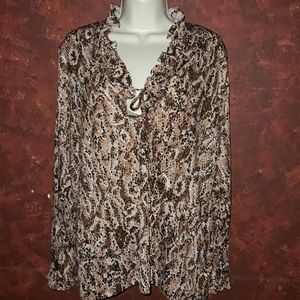 Animal print blouse